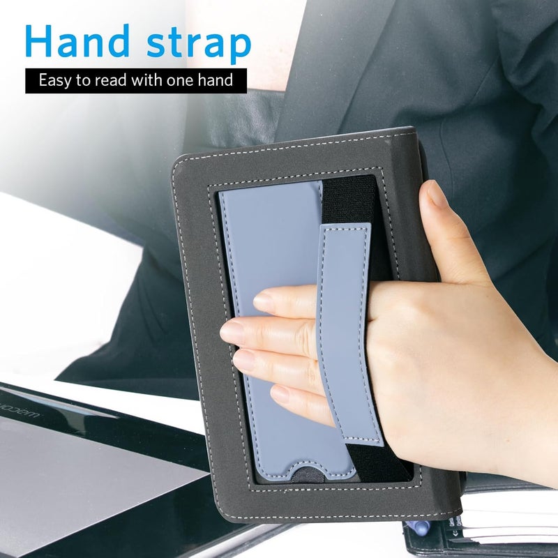 CoBak Case for 6" E-Reader - PU Leather Smart Cover with Auto Sleep/Wake & Hand Strap, not Compatible with Kobo Clara,Purple Skin - Image 4